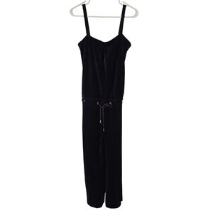 JUICY COUTURE NAVY BLUE VELOUR WIDE LEG JUMPSUIT. Y2K. SIZE SMALL.